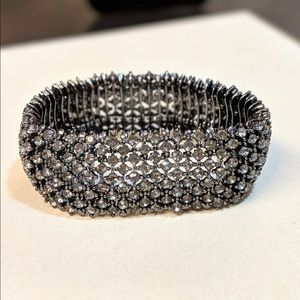 Premier Design Black Rhinestone Stretch Bracelet